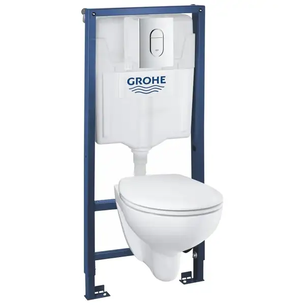 Інсталяція Grohe Rapid SL (2-в-1) комплект з унітазом Bau Ceramic (безободковий) + сидіння Soft Close  39418000