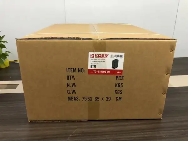 Відро для сміття з плавним закриттям прямокутне Koer TC-010108-07 8 л колір графіт (KR5591)