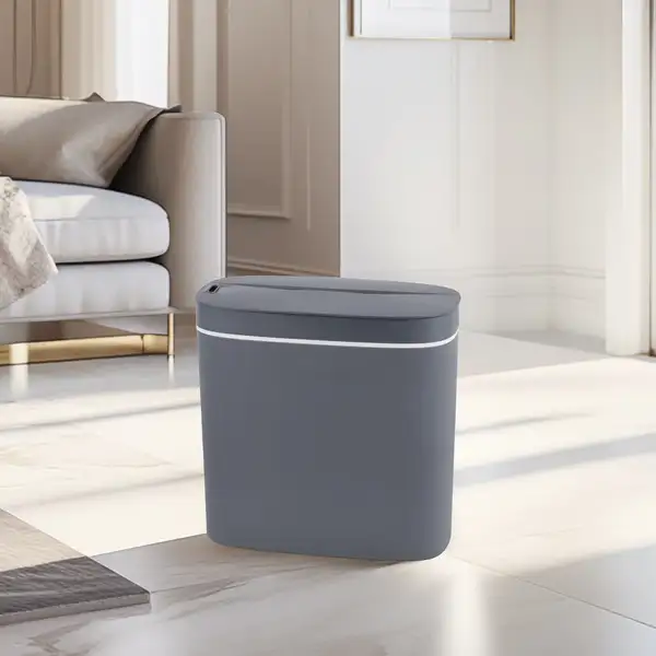 Відро для сміття сенсорне овальне Mixxus Flat-TC0109 Graphite 9 л колір графіт (MI7075)