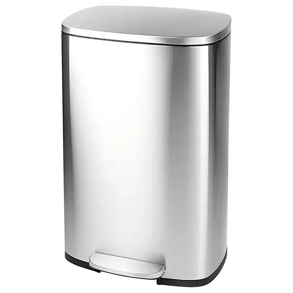 Відро для сміття з плавним закриттям прямокутне Mixxus Bevel-TC0112 SS Color 12л колір наржавійка ( (MI7087)