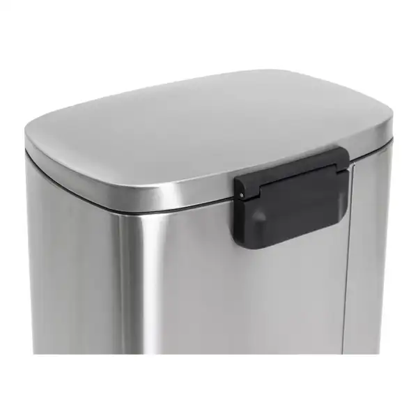 Відро для сміття з плавним закриттям прямокутне Mixxus Bevel-TC0112 SS Color 12л колір наржавійка ( (MI7087)