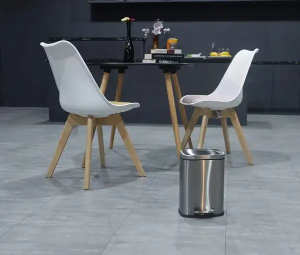 Відро для сміття з плавним закриттям прямокутне Mixxus Bevel-TC0112 SS Color 12л колір наржавійка ( (MI7087)