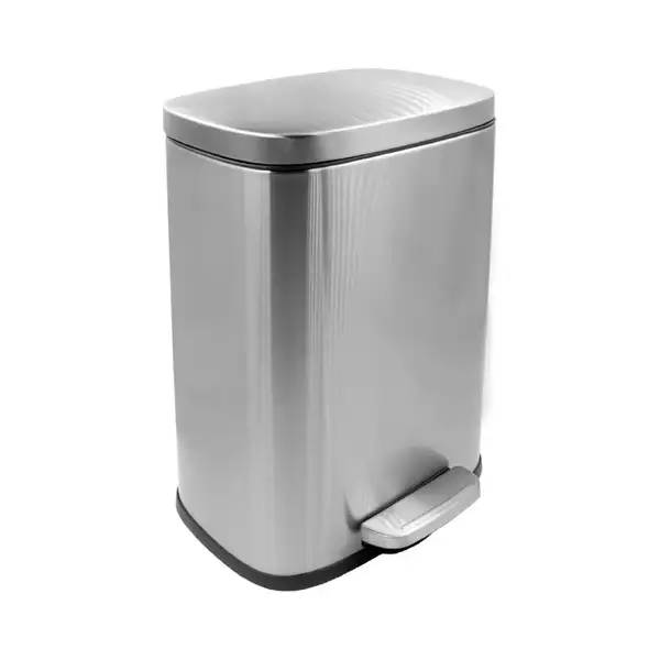 Відро для сміття з плавним закриттям прямокутне Mixxus Bevel-TC0112 SS Color 12л колір наржавійка ( (MI7087)