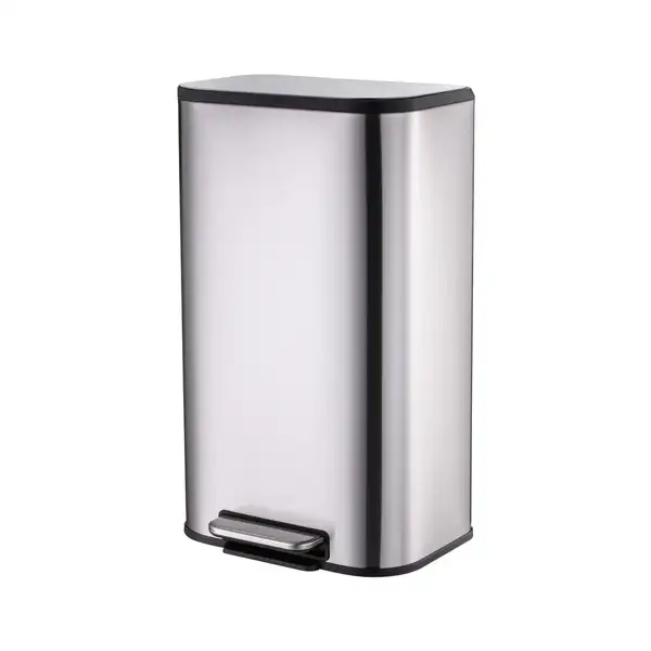 Відро для сміття з плавним закриттям прямокутне Mixxus Cubic-TC0112 SS Color 12л колір нержавійка ( (MI7089)