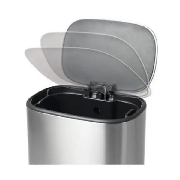 Відро для сміття з плавним закриттям прямокутне Mixxus Cubic-TC0112 SS Color 12л колір нержавійка ( (MI7089)