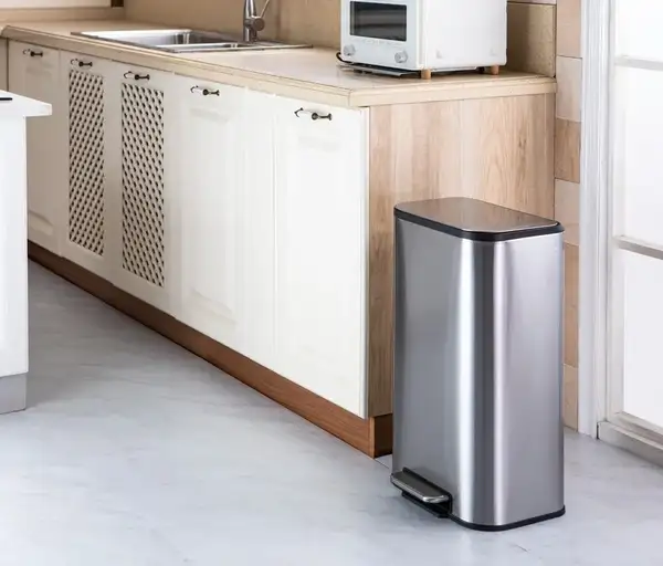 Відро для сміття з плавним закриттям прямокутне Mixxus Cubic-TC0112 SS Color 12л колір нержавійка ( (MI7089)
