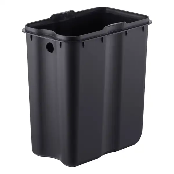 Відро для сміття з плавним закриттям прямокутне Mixxus Premium Quadro-TC0105 Black 5 л колір чорний (MI7061)