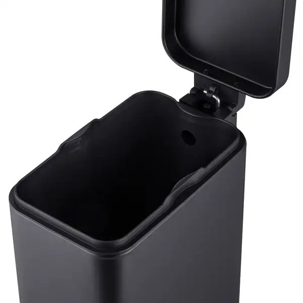 Відро для сміття з плавним закриттям прямокутне Mixxus Premium Quadro-TC0105 Black 5 л колір чорний (MI7061)