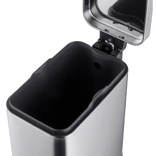 Відро для сміття з плавним закриттям прямокутне Mixxus Premium Quadro-TC0105 SS Color 5л колір нерж (MI7062)