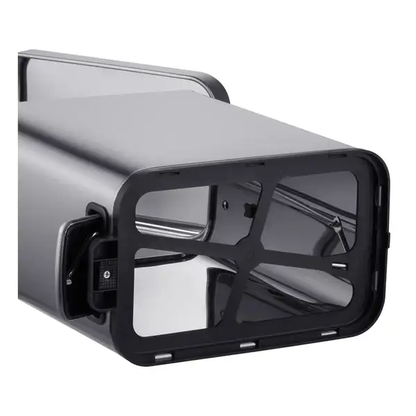 Відро для сміття з плавним закриттям прямокутне Mixxus Premium Quadro-TC0105 SS Color 5л колір нерж (MI7062)