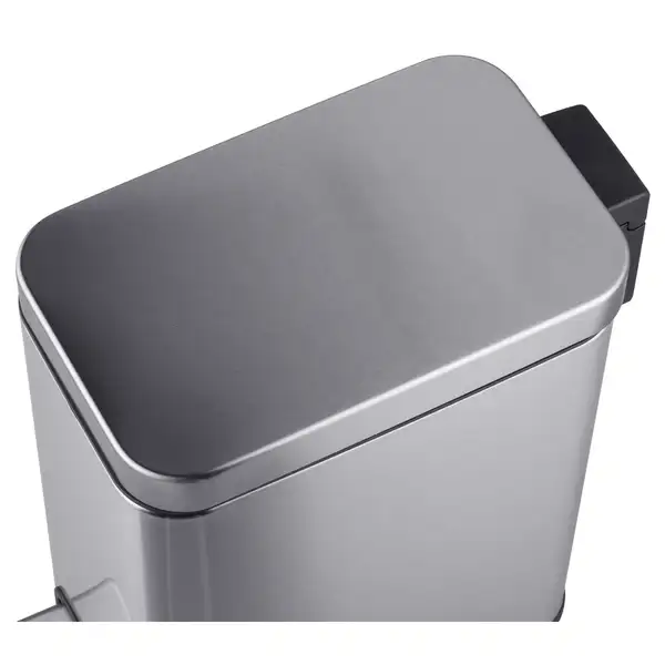 Відро для сміття з плавним закриттям прямокутне Mixxus Premium Quadro-TC0105 SS Color 5л колір нерж (MI7062)