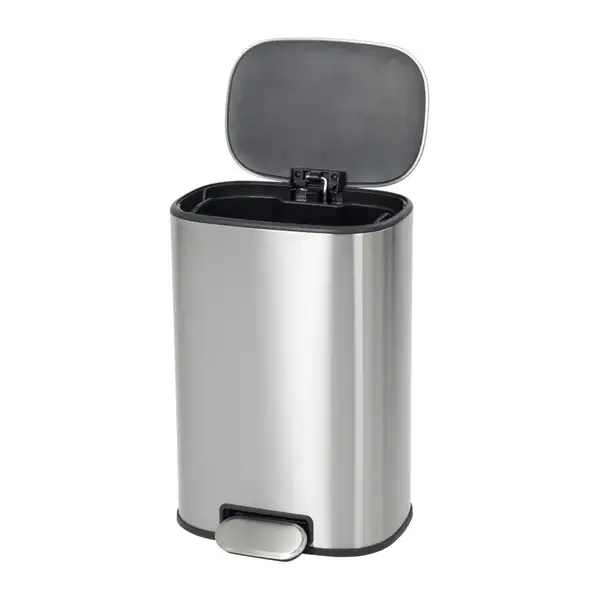 Відро для сміття з плавним закриттям овальне Mixxus Premium Diverse-TC0112 SS Color 12л колір наржа (MI7079)