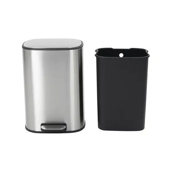 Відро для сміття з плавним закриттям овальне Mixxus Premium Diverse-TC0112 SS Color 12л колір наржа (MI7079)