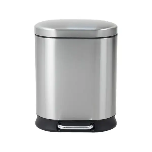 Відро для сміття з плавним закриттям овальне Mixxus Premium Strong-TC0105 SS Color 5л колір наржаві (MI7080)
