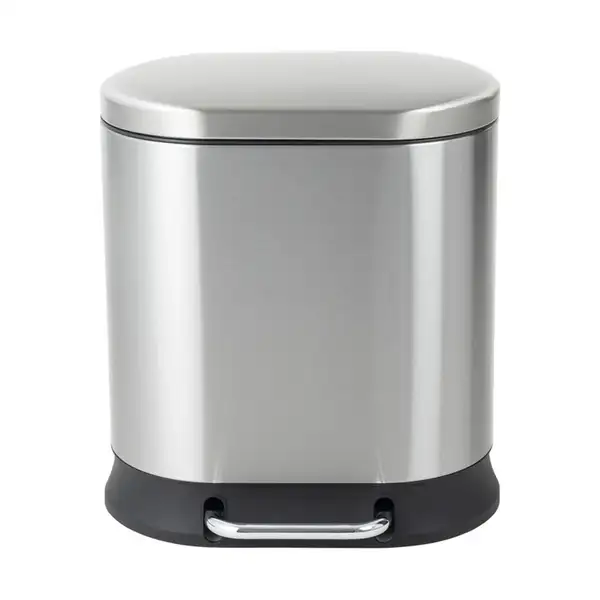 Відро для сміття з плавним закриттям овальне Mixxus Premium Strong-TC0105 SS Color 5л колір наржаві (MI7080)