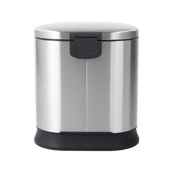 Відро для сміття з плавним закриттям овальне Mixxus Premium Strong-TC0105 SS Color 5л колір наржаві (MI7080)