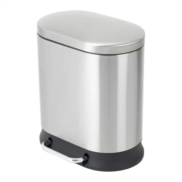 Відро для сміття з плавним закриттям овальне Mixxus Premium Strong-TC0105 SS Color 5л колір наржаві (MI7080)