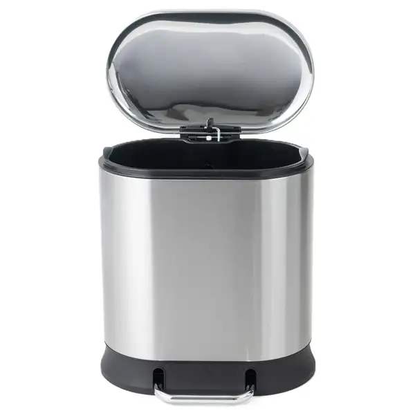 Відро для сміття з плавним закриттям овальне Mixxus Premium Strong-TC0105 SS Color 5л колір наржаві (MI7080)