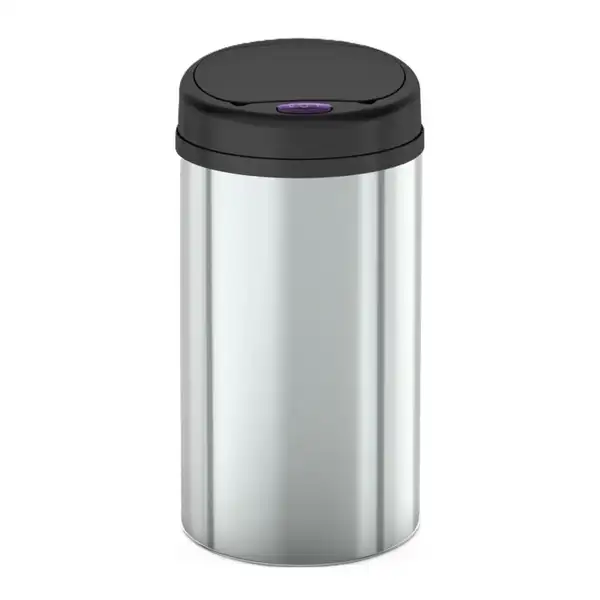 Відро для сміття сенсорне кругле Mixxus Premium Ellipse-TC0109 Chrome-Black 9л (хром-чорне) (MI7083