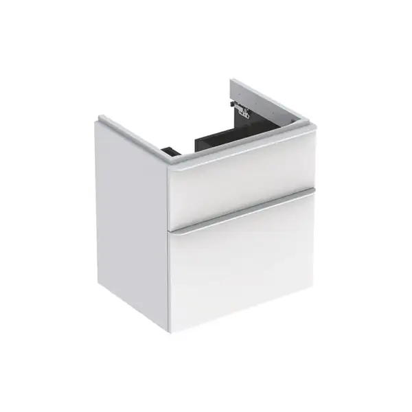 Тумба под раковину Geberit Smyle Square 58,4 см, белый глянцевый (500.352.00.1)