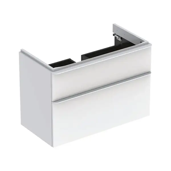 Тумба под раковину Geberit Smyle Square 88,4 см, белый глянцевый (500.354.00.1)