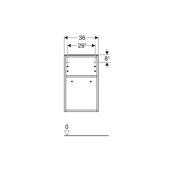 Шкафчик без дверей 36 х 29,9 х h60 см Geberit Smyle Square (500.358.JK.1)