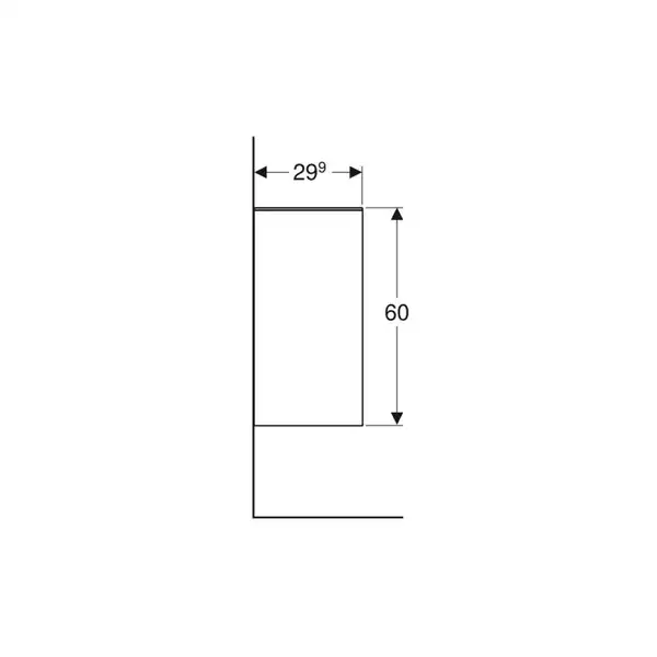 Шкафчик без дверей 36 х 29,9 х h60 см Geberit Smyle Square (500.358.JK.1)
