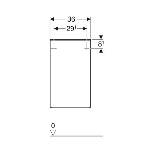 Шкафчик с одной дверцей, петли справа 36 х 32,6 х h60 см Geberit Smyle Square (500.359.JR.1)