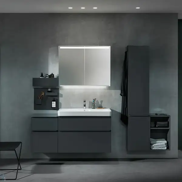 Зеркальный шкаф Geberit Option с подсветкой 90 х h70 х 15 см (500.583.00.1)