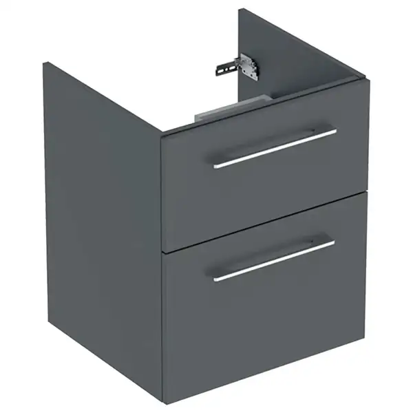 Тумба под раковину Geberit Selnova Square, slim rim 55 см, лава матовая 501.201.00.1