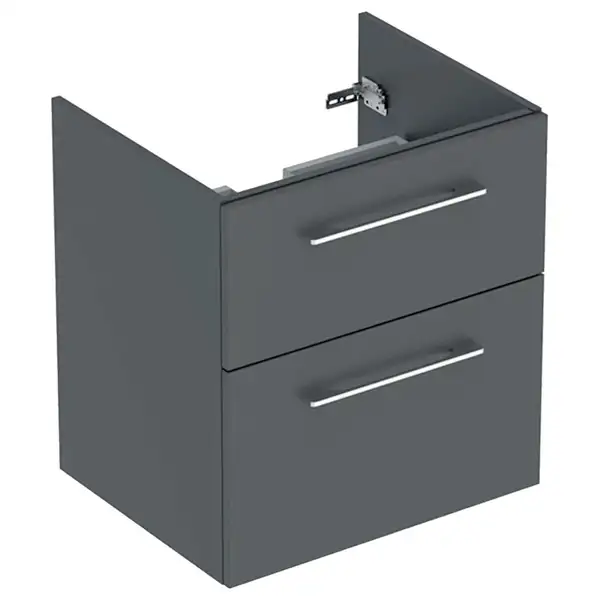 Тумба под раковину Geberit Selnova Square, slim rim 60 см, лава матовая 501.205.00.1