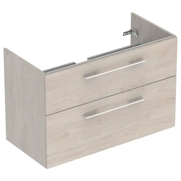 Тумба под раковину Geberit Selnova Square, slim rim 100 см, орех светлый 501.215.00.1