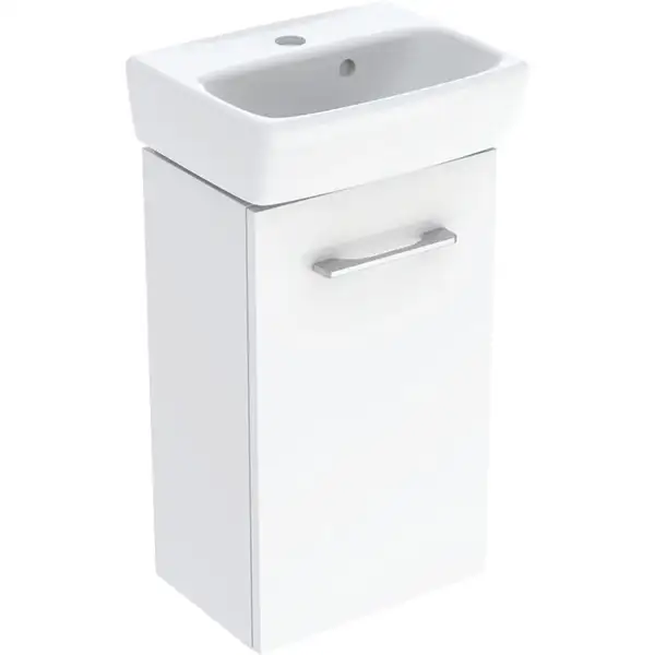 Комплект умивальника Geberit Selnova Square з шафкою, одні двері: B=36см, H=65.2см, T=28см, білий (502.742.00.1)