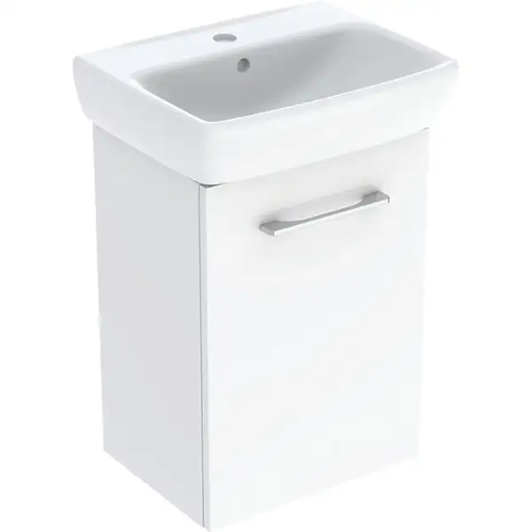 Комплект умивальника Geberit Selnova Square з шафкою, одні двері: B=45см, H=64.9см, T=35см, білий (502.746.00.1)