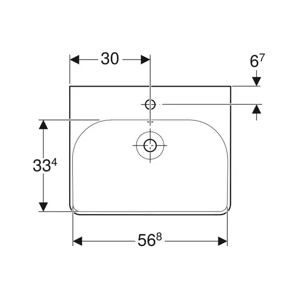 Шафка з умивальником Air-Line 600 БГ Sunwest Smile-600 Square (500.229.01.1) Geberit (Air-Line 600 БГ+Smile-600)