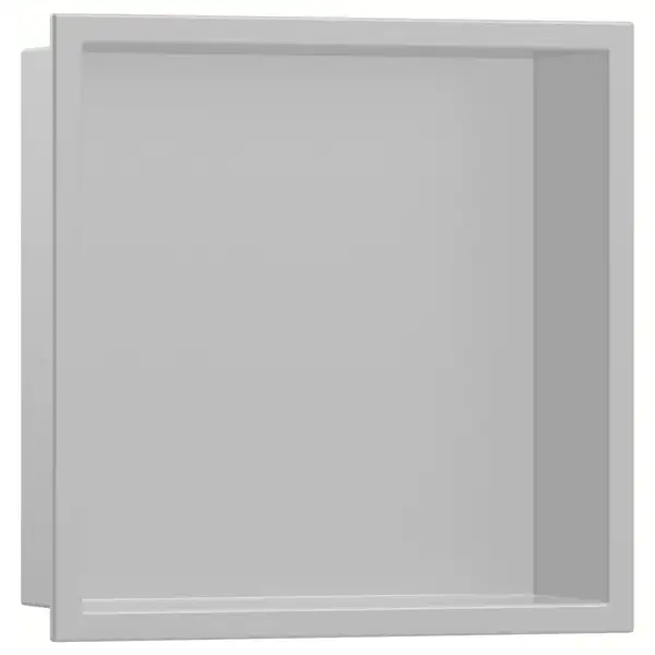 Настенная ниша со встроенной рамой Hansgrohe XtraStoris Original 30 x 30 x 10 см, нержавеющая сталь (56061800) фото 1 Aquada.com.ua