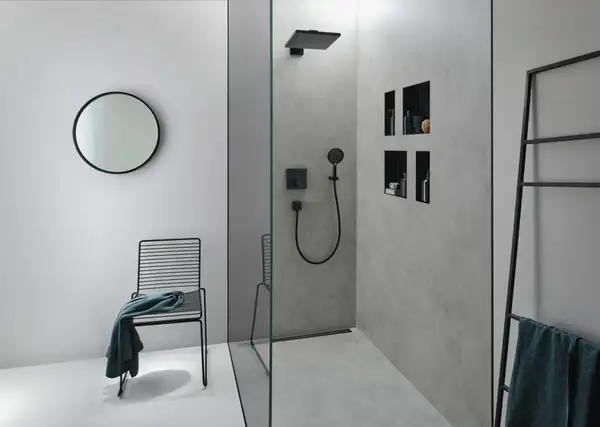 Ниша в стене с открытой рамой Hansgrohe XtraStoris Minimalistic 30 х 15 х 10 см, чёрный матовый (56070670) фото 4 Aquada.com.ua