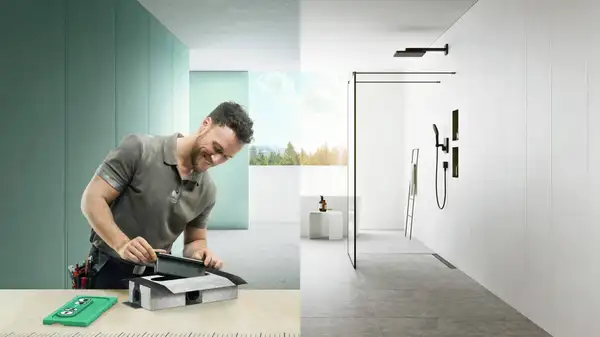 Ниша в стене с открытой рамой Hansgrohe XtraStoris Minimalistic 30 х 30 х 10 см, чёрный матовый (56073670) фото 5 Aquada.com.ua