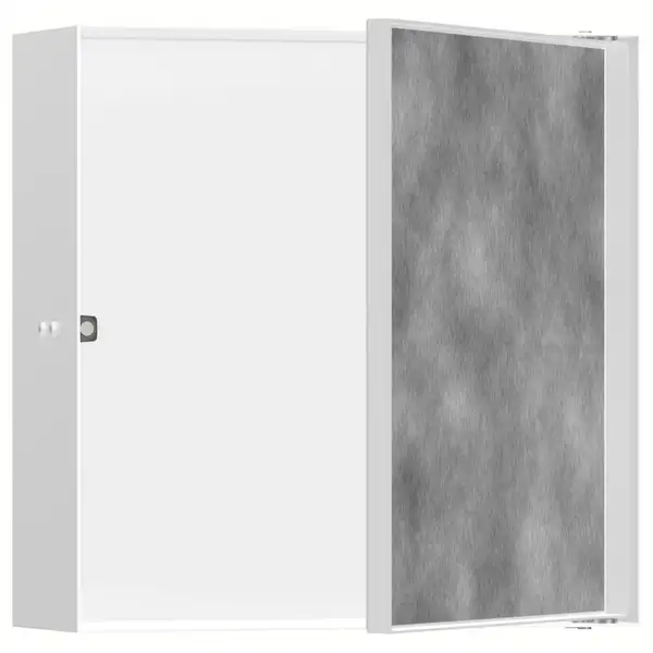 Ниша в стене с дверцей под плитку Hansgrohe XtraStoris Rock 30 х 30 х 10 см, белый матовый (56085700) фото 1 Aquada.com.ua