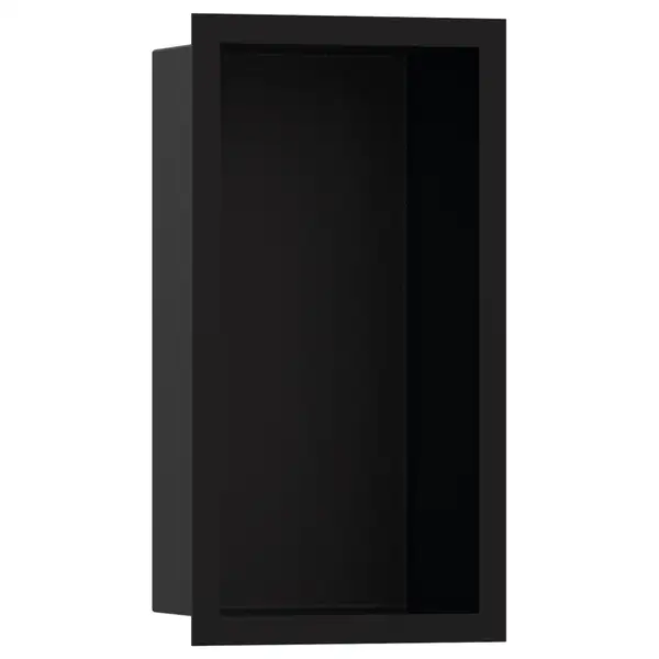 Настенная ниша с дизайнерской рамкой Hansgrohe XtraStoris Individual 30 х 15 х 10 см, чёрный матовый (56095670) фото 1 Aquada.com.ua