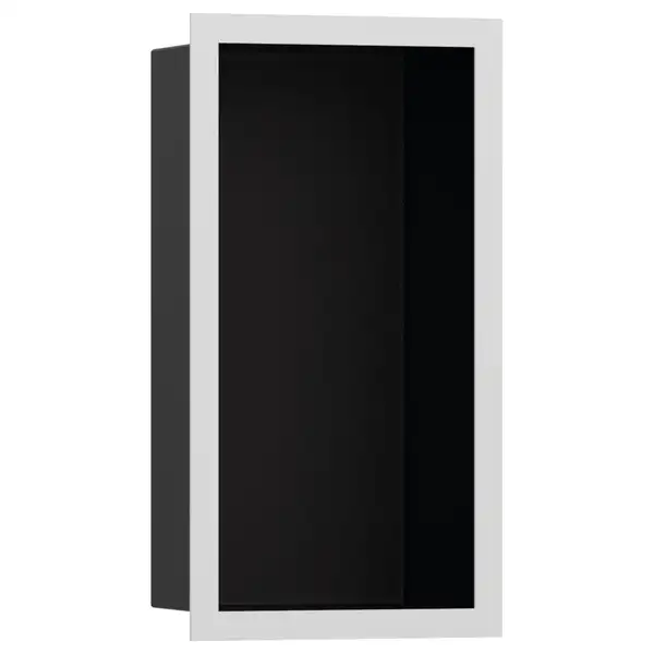 Настенная ниша с дизайнерской рамкой Hansgrohe XtraStoris Individual 30 х 15 х 10 см, белый матовый (56095700) фото 1 Aquada.com.ua