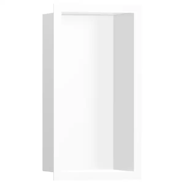 Настенная ниша с дизайнерской рамкой Hansgrohe XtraStoris Individual 30 х 15 х 10 см, белый матовый (56096700) фото 1 Aquada.com.ua