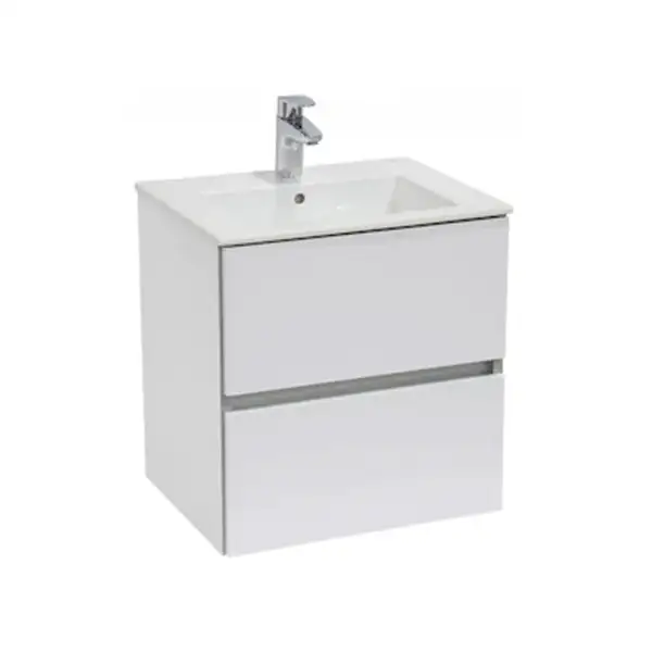 Тумба з умивальником Roca Cube 55 см, білий глянцевий (A85119A806)