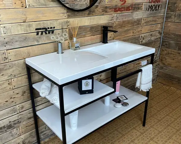 Snail Тумба «Сицилія» з умивальником «Фенікс»/камінь А900М Рубін МАТ (1000LOFT159cA900M)