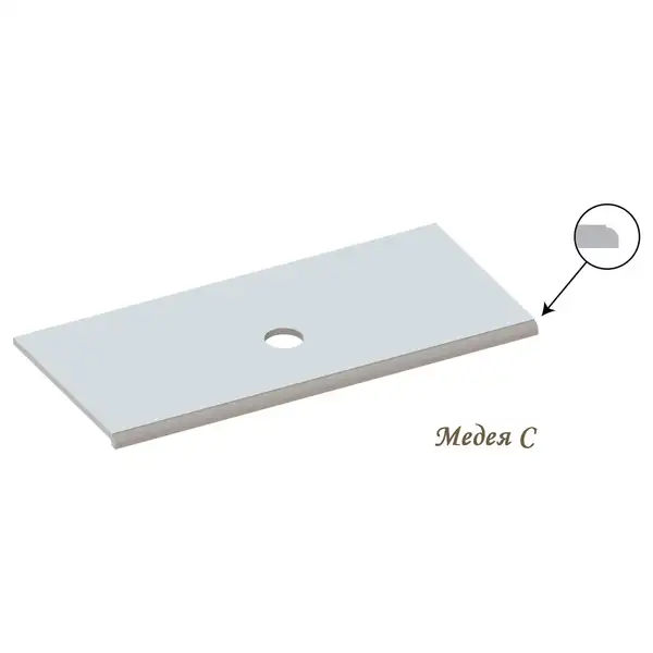 Snail Стільниця «Медея» 900/550 Білий А100 (122A100)