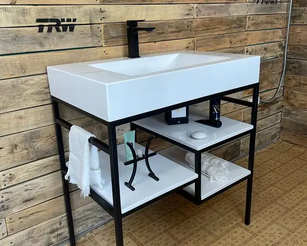 Snail Тумба «Родос» з умивальником «Атлант»/камінь А802М Олива МАТ (800LOFT163сA802M)