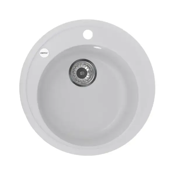 Мийка кухонна Zerix ZS-510R-01 Біла (ZX4531)