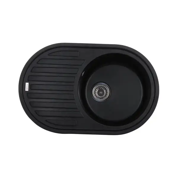 Мийка кухонна Zerix ZS-7750R-03 Чорна (ZX4556)