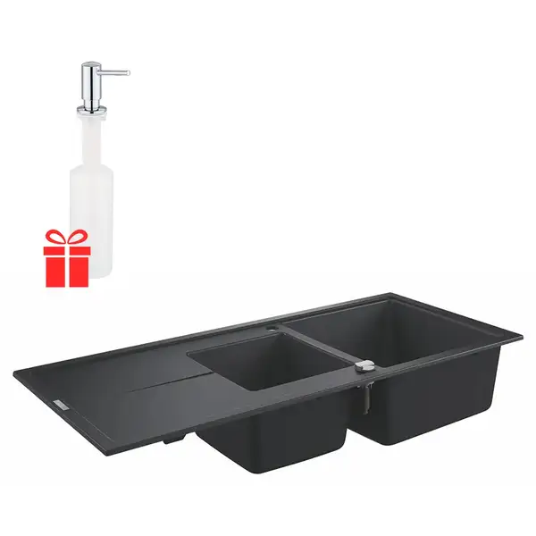 Набор Grohe мойка кухонная K400 31643AP0 + дозатор для моющего средства Contemporary 40536000 (31643AP040536000)