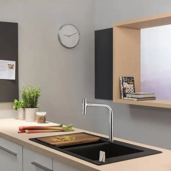 Hansgrohe S510-F770 Мийка кухонна, Stonegrey (43316290)